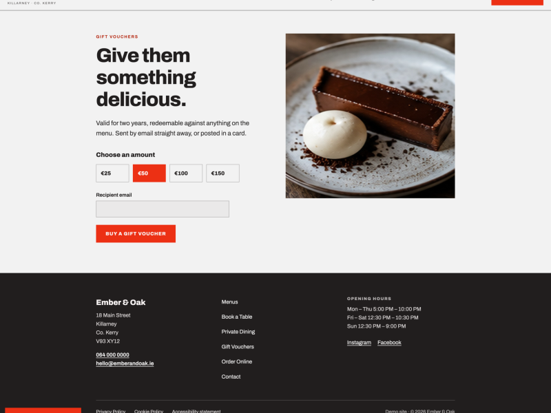 Gift vouchers